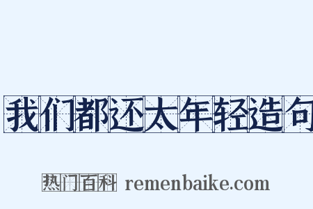 我们都还太年轻造句是什么意思的图片